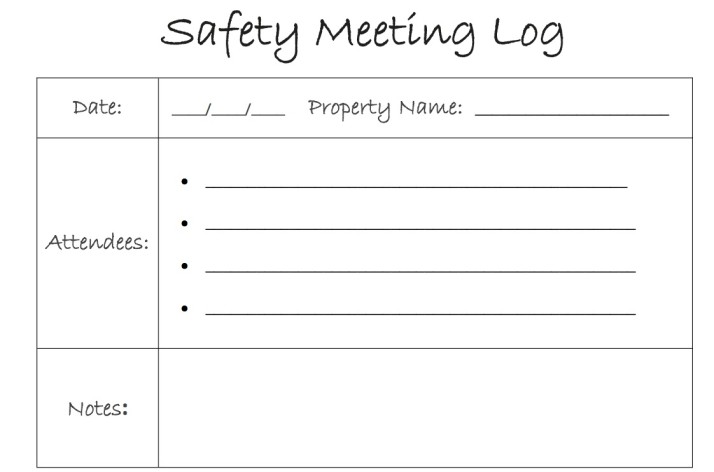 Safety Meeting Log