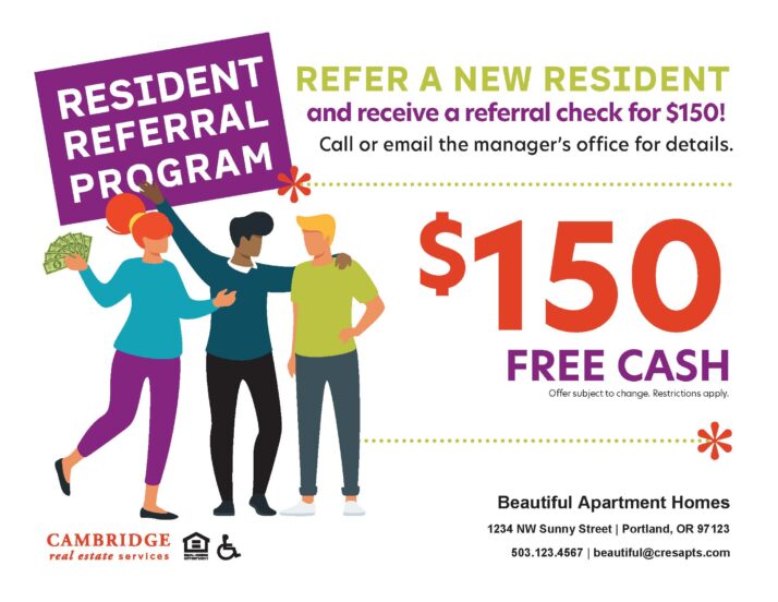 Cambridge Resident Referral Flyer 2023 $150