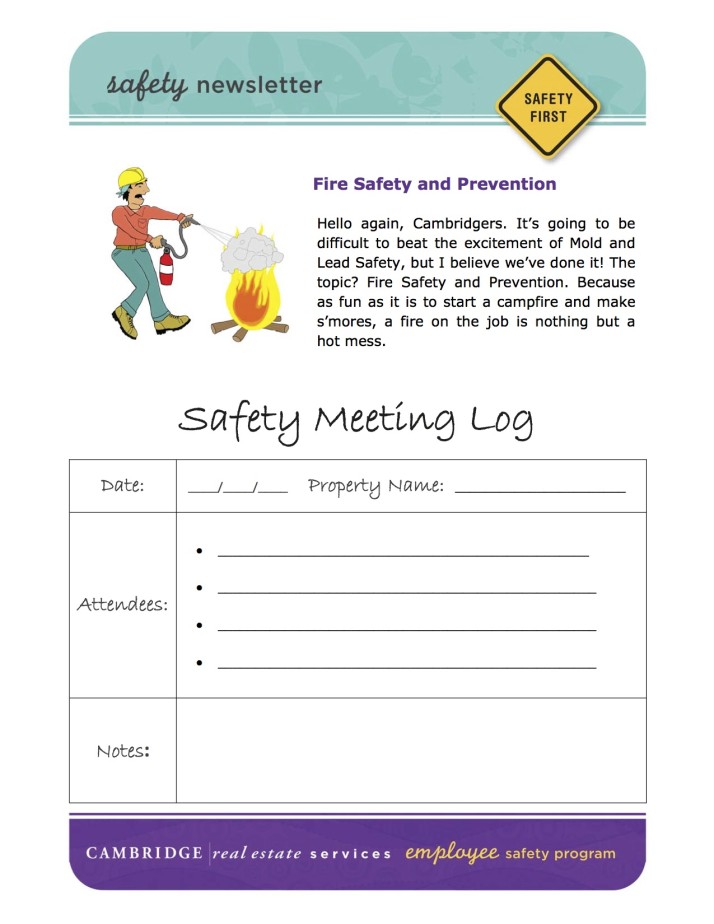 example Safety Newsletter